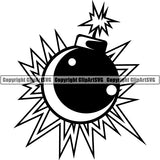 Design Element Callout Bomb Explosion Speech Bubble Comic Book ClipArt SVG