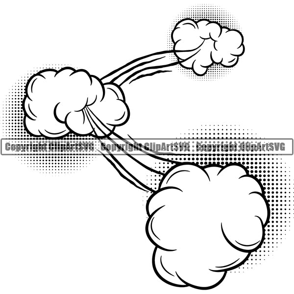 Design Element Callout Speed Lines Action Motion Comic Book ClipArt SVG