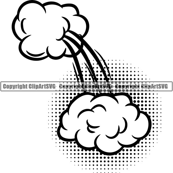 Design Element Callout Speed Lines Action Motion Comic Book ClipArt SVG