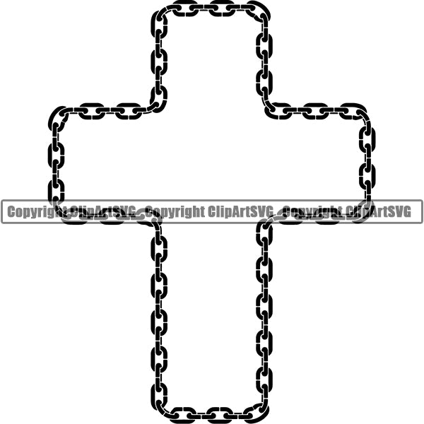 Design Element Metal Chain Link Frame Border ClipArt SVG