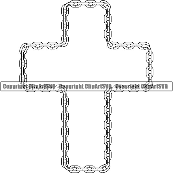 Design Element Metal Chain Link Frame Border ClipArt SVG