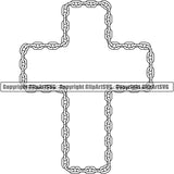 Design Element Metal Chain Link Frame Border ClipArt SVG