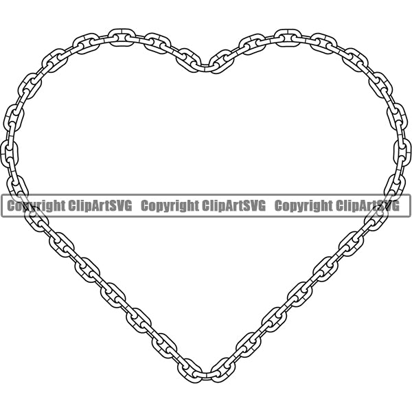 Design Element Metal Chain Link Frame Border ClipArt SVG