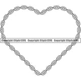 Design Element Metal Chain Link Frame Border ClipArt SVG