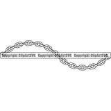 Design Element Metal Chain Link Frame Border ClipArt SVG