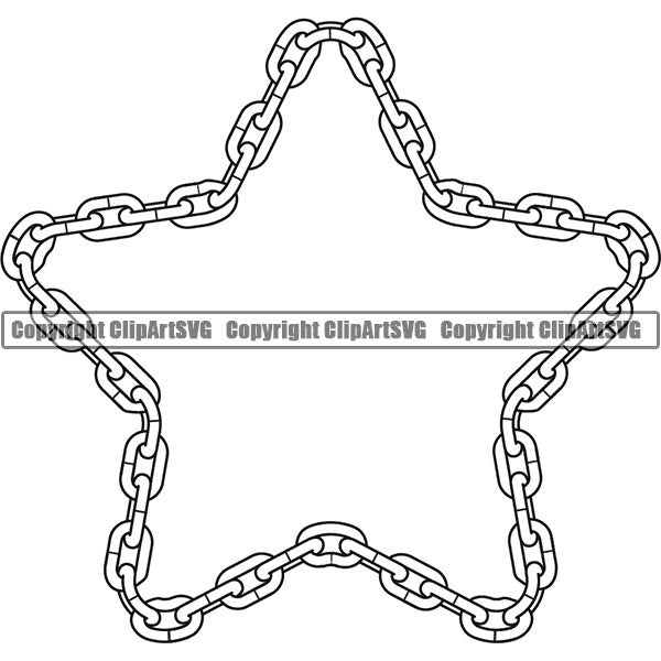 Design Element Metal Chain Link Frame Border ClipArt SVG