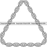 Design Element Metal Chain Link Frame Border ClipArt SVG