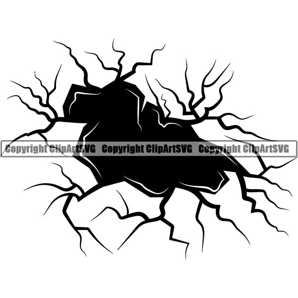 Design Element Cracks Breaks Broken ClipArt SVG