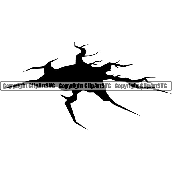 Design Element Cracks Breaks Broken ClipArt SVG