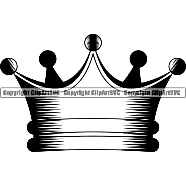 Design Element Crown King Queen ClipArt SVG