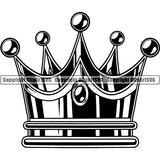 Design Element Crown King Queen ClipArt SVG