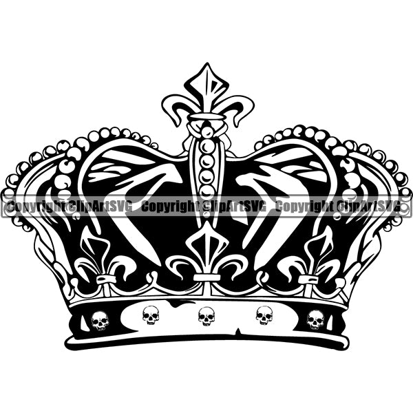Design Element Crown King Queen ClipArt SVG