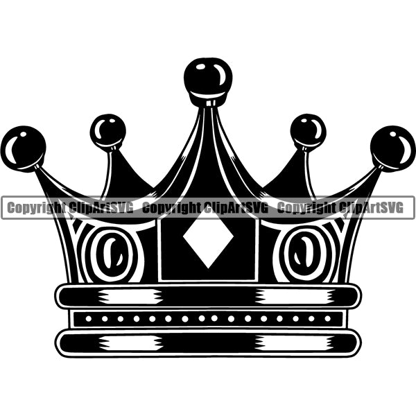 Design Element Crown King Queen ClipArt SVG