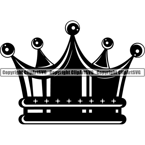 Design Element Crown King Queen ClipArt SVG