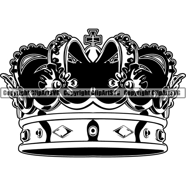 Design Element Crown King Queen ClipArt SVG