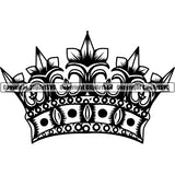 Design Element Crown King Queen ClipArt SVG