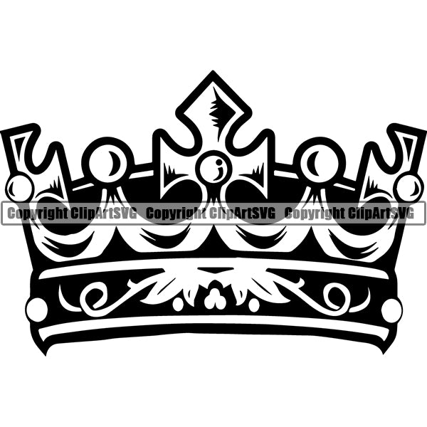Design Element Crown King Queen ClipArt SVG