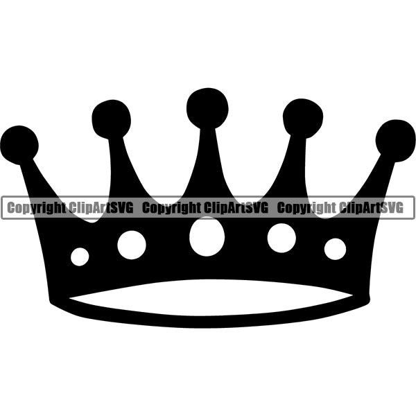 Design Element Crown King Queen ClipArt SVG