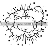 Design Element Callout Explosion Explode Speed Lines Action Motion Comic Book ClipArt SVG
