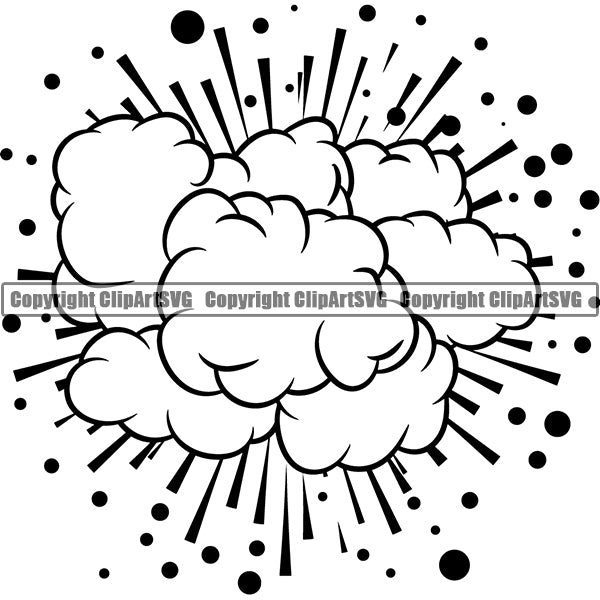 Design Element Callout Explosion Explode Speed Lines Action Motion Comic Book ClipArt SVG