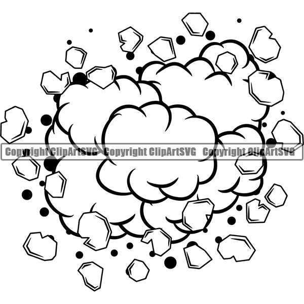 Design Element Callout Explosion Explode Speed Lines Action Motion Comic Book ClipArt SVG
