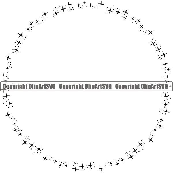 Design Element Stars Light Flares Border Frame ClipArt SVG