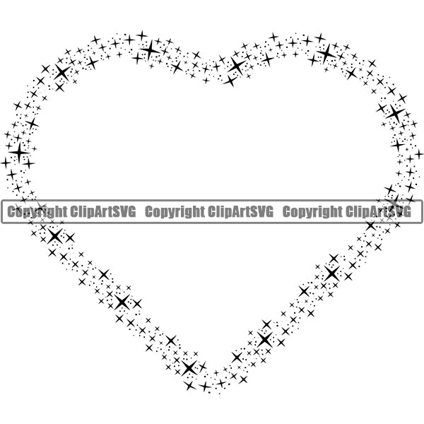 Design Element Stars Light Flares Border Frame ClipArt SVG