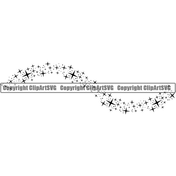 Design Element Stars Light Flares Border Frame ClipArt SVG
