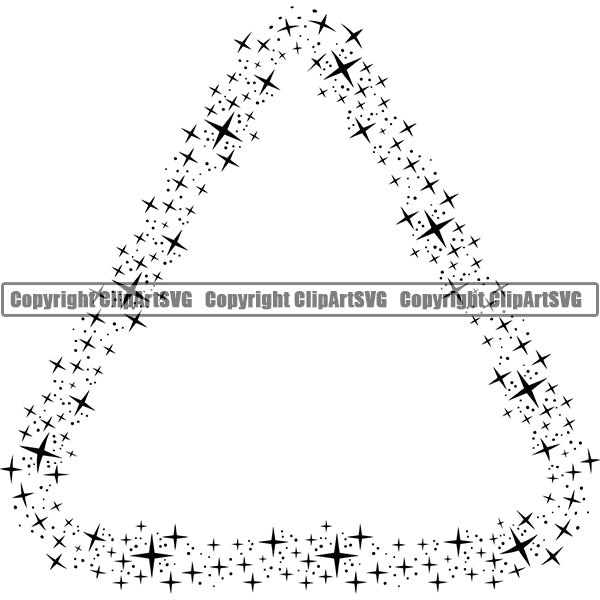 Design Element Stars Light Flares Border Frame ClipArt SVG