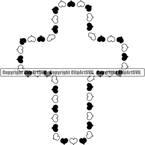 Design Element Heart Shape Frame Border ClipArt SVG