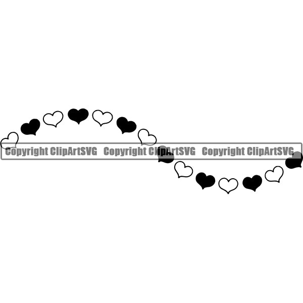 Design Element Heart Shape Frame Border ClipArt SVG