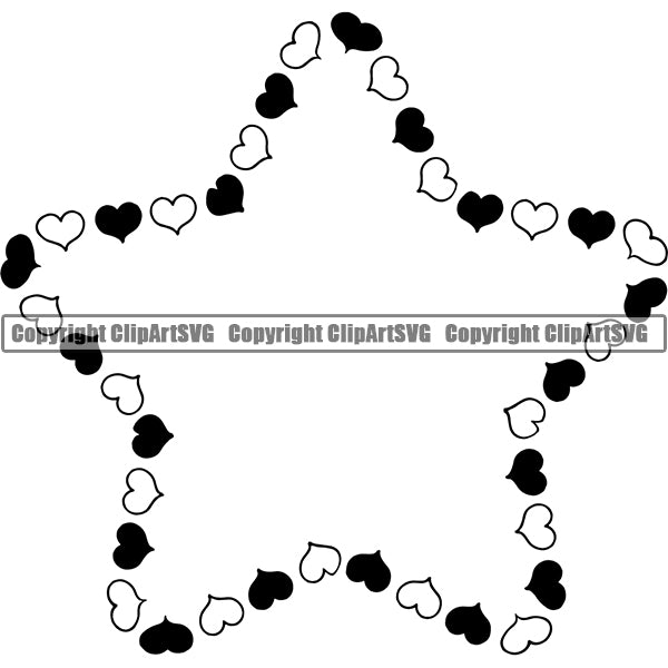 Design Element Heart Shape Frame Border ClipArt SVG