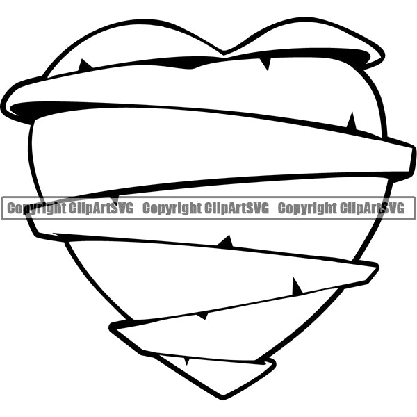 Design Element Heart Shape Sliced Slices ClipArt SVG