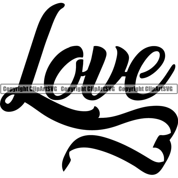Design Element Heart Shape Love Infinity Logotype Lettering ClipArt SVG