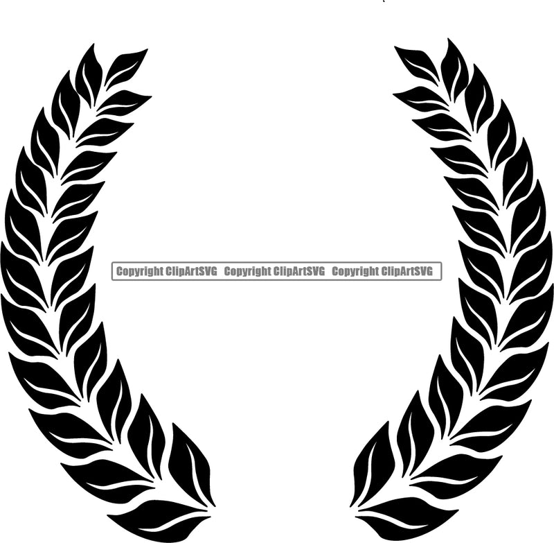 Design Element Laurel Wheat Wreath ClipArt SVG