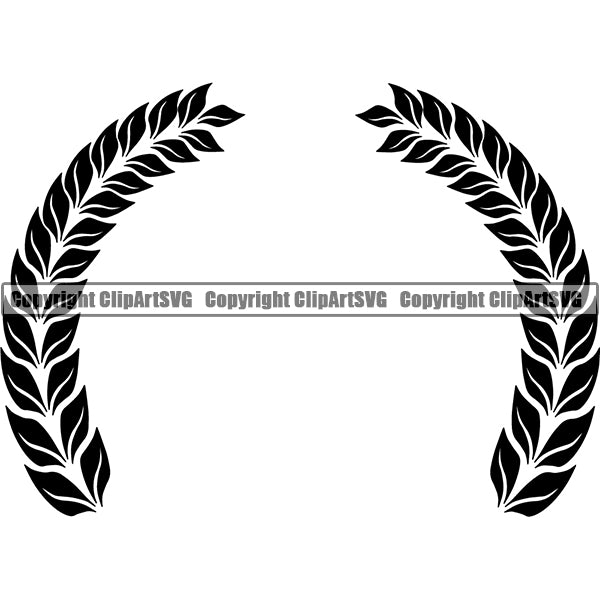 Design Element Laurel Wheat Wreath ClipArt SVG