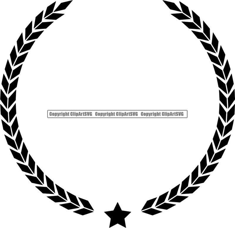 Design Element Laurel Wheat Wreath ClipArt SVG