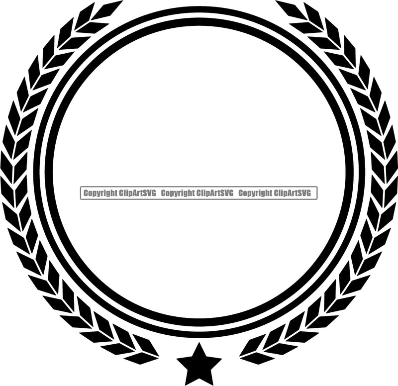 Design Element Laurel Wheat Wreath ClipArt SVG