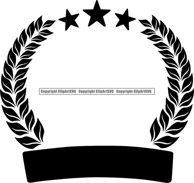 Design Element Laurel Wheat Wreath ClipArt SVG