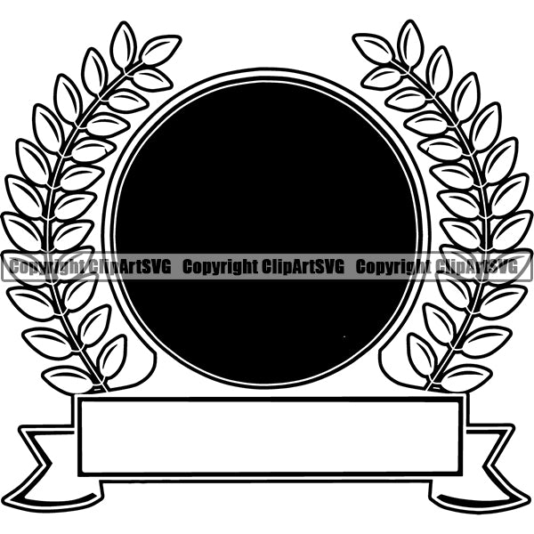 Design Element Laurel Wheat Wreath ClipArt SVG