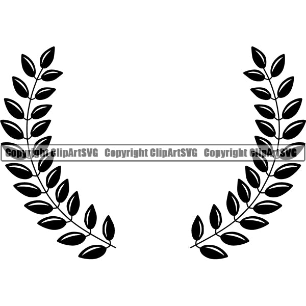 Design Element Laurel Wheat Wreath ClipArt SVG