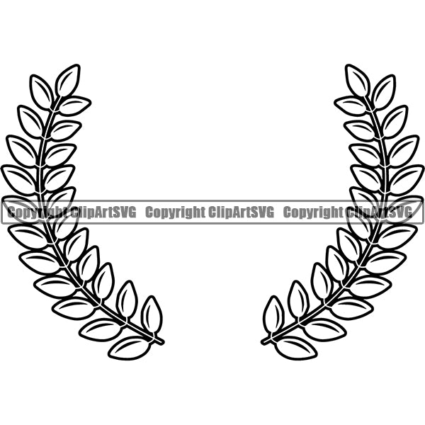 Design Element Laurel Wheat Wreath ClipArt SVG
