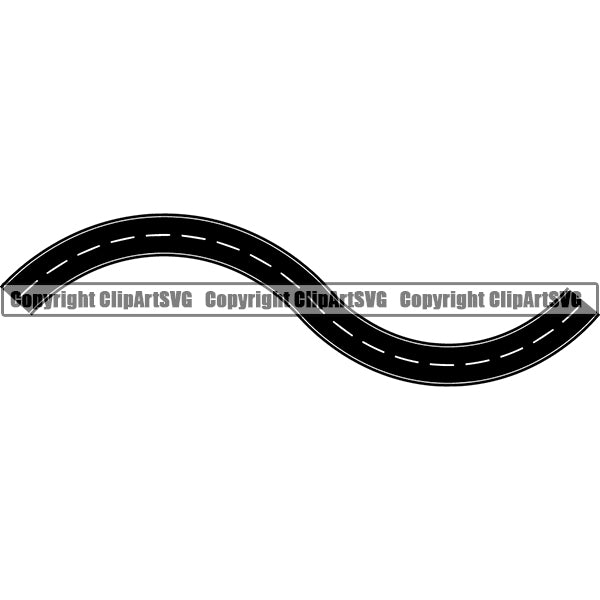 Road Street Design Element Frame Border Highway ClipArt SVG