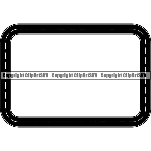 Road Street Design Element Frame Border Highway ClipArt SVG