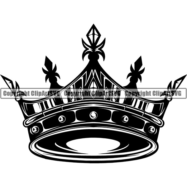 Design Element Crown King Queen ClipArt SVG