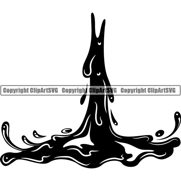 Design Element Blood Paint Water Liquid Spill Splash Pour Flow ClipArt SVG