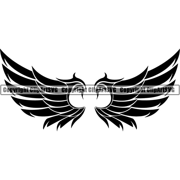 Design Element Angel Wings ClipArt SVG