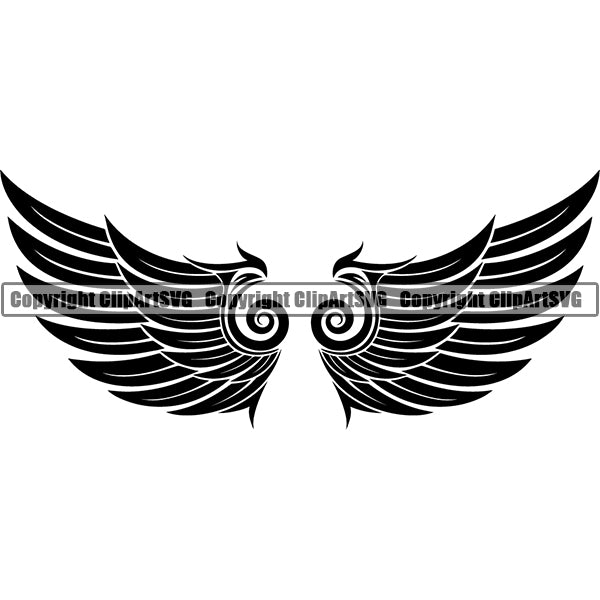 Design Element Angel Wings ClipArt SVG