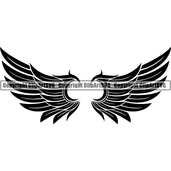 Design Element Angel Wings ClipArt SVG