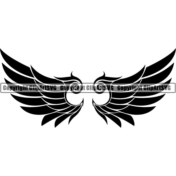 Design Element Angel Wings ClipArt SVG